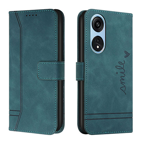 Leather Case Stands Flip Cover Holder H01X for Huawei Honor X5 Plus Green