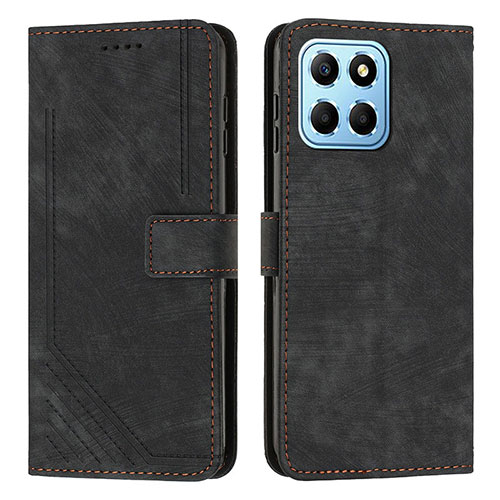 Leather Case Stands Flip Cover Holder H01X for Huawei Honor X8a 5G Black