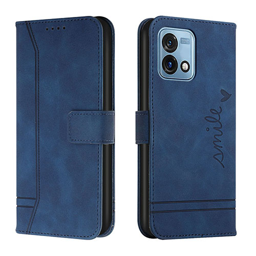 Leather Case Stands Flip Cover Holder H01X for Motorola Moto G Stylus (2023) 4G Blue