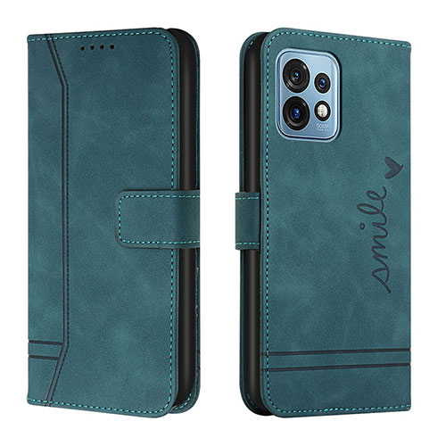 Leather Case Stands Flip Cover Holder H01X for Motorola Moto X40 5G Green