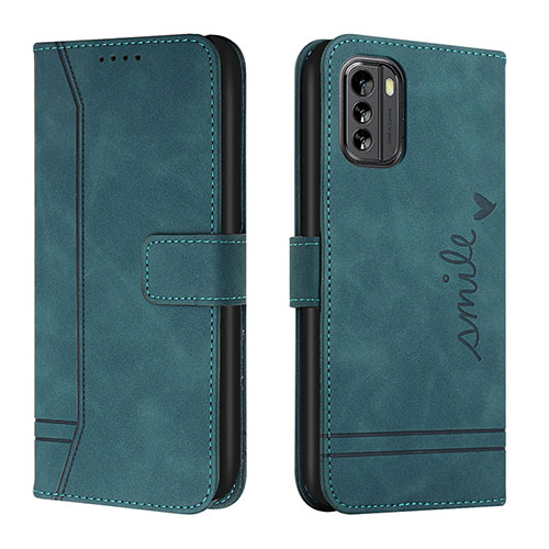 Leather Case Stands Flip Cover Holder H01X for Nokia G60 5G Green