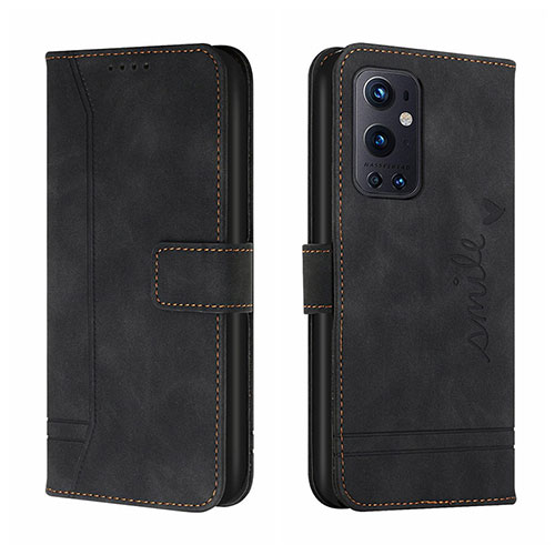 Leather Case Stands Flip Cover Holder H01X for OnePlus 9 Pro 5G Black