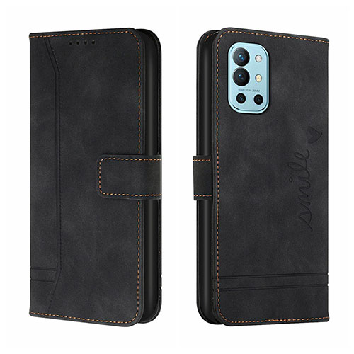 Leather Case Stands Flip Cover Holder H01X for OnePlus 9R 5G Black