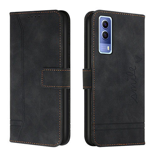 Leather Case Stands Flip Cover Holder H01X for Vivo Y70S 5G Black