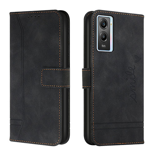 Leather Case Stands Flip Cover Holder H01X for Vivo Y72t Black