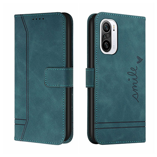 Leather Case Stands Flip Cover Holder H01X for Xiaomi Mi 11i 5G Green