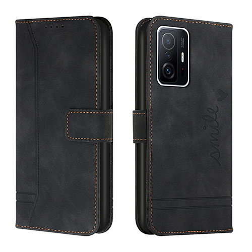 Leather Case Stands Flip Cover Holder H01X for Xiaomi Mi 11T Pro 5G Black