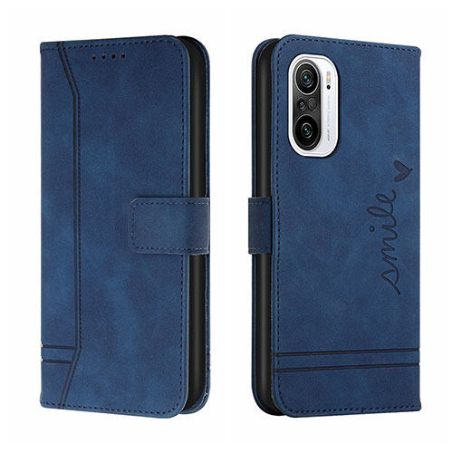 Leather Case Stands Flip Cover Holder H01X for Xiaomi Mi 11X Pro 5G Blue