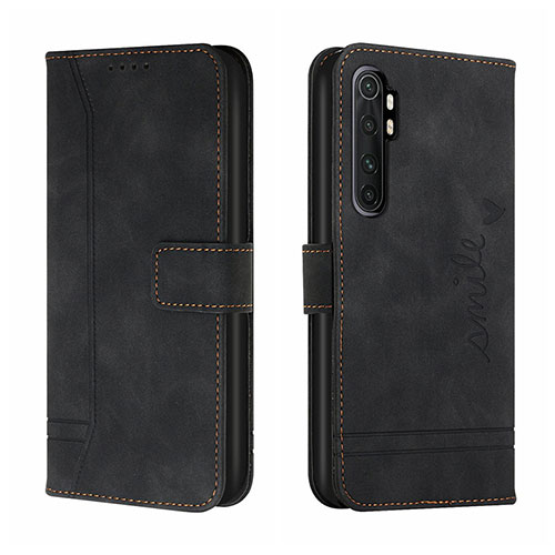 Leather Case Stands Flip Cover Holder H01X for Xiaomi Mi Note 10 Lite Black