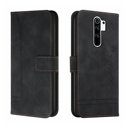 Leather Case Stands Flip Cover Holder H01X for Xiaomi Poco M2 Black