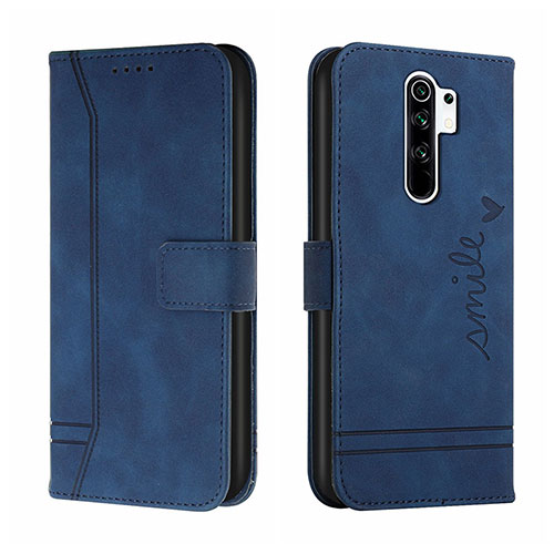 Leather Case Stands Flip Cover Holder H01X for Xiaomi Poco M2 Blue