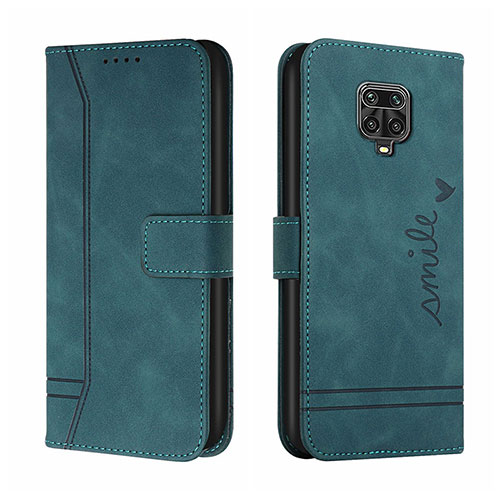 Leather Case Stands Flip Cover Holder H01X for Xiaomi Poco M2 Pro Green