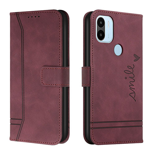 Leather Case Stands Flip Cover Holder H01X for Xiaomi Redmi A1 Plus Red