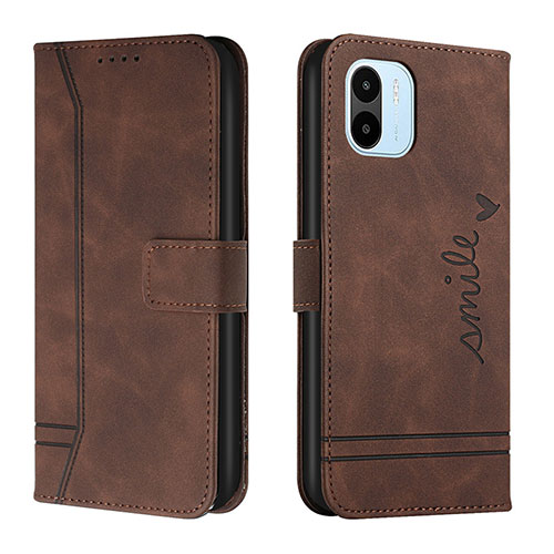 Leather Case Stands Flip Cover Holder H01X for Xiaomi Redmi A2 Plus Brown