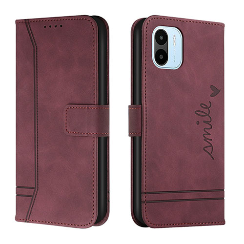 Leather Case Stands Flip Cover Holder H01X for Xiaomi Redmi A2 Red