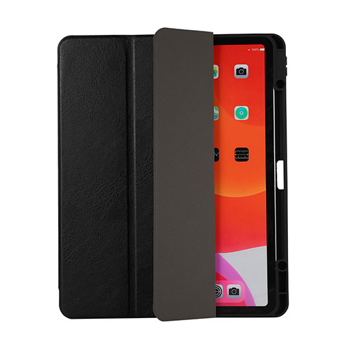 Leather Case Stands Flip Cover Holder H02 for Apple iPad Pro 12.9 (2021) Black