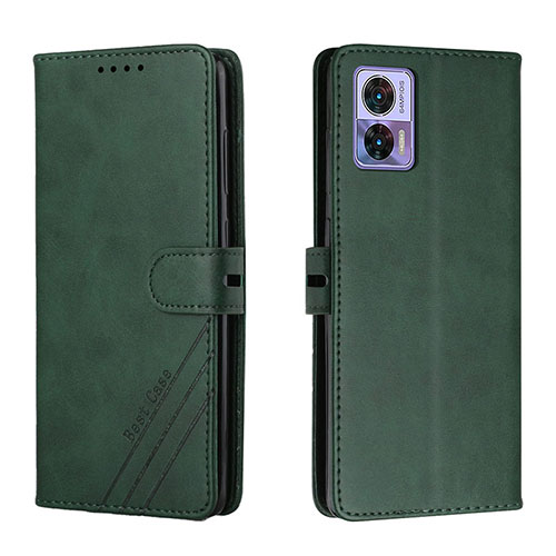 Leather Case Stands Flip Cover Holder H02X for Motorola Moto Edge 30 Neo 5G Green