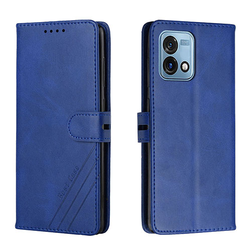 Leather Case Stands Flip Cover Holder H02X for Motorola Moto G Stylus (2023) 4G Blue