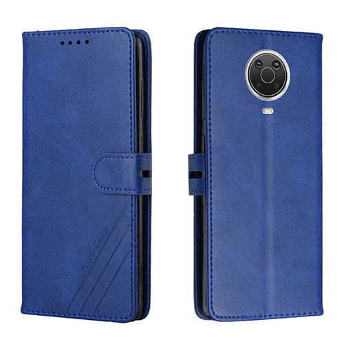 Leather Case Stands Flip Cover Holder H02X for Nokia G10 Blue