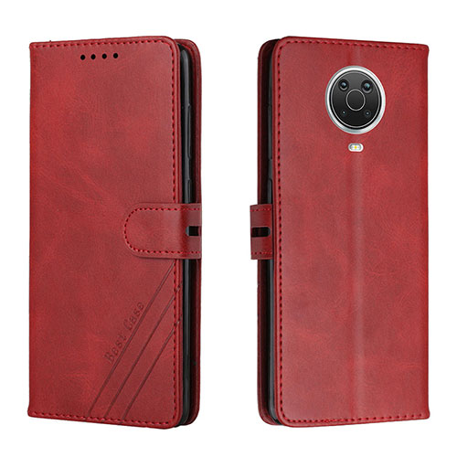 Leather Case Stands Flip Cover Holder H02X for Nokia G10 Red