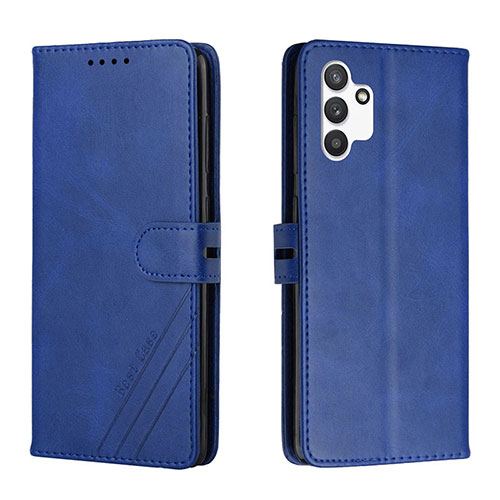 Leather Case Stands Flip Cover Holder H02X for Samsung Galaxy A13 4G Blue