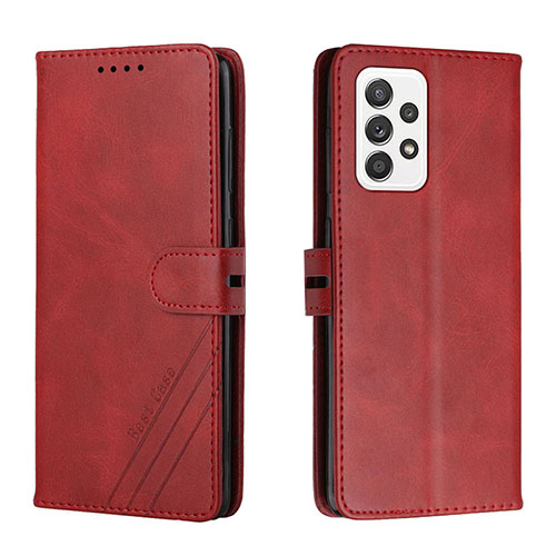 Leather Case Stands Flip Cover Holder H02X for Samsung Galaxy A33 5G Red