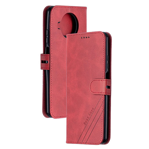 Leather Case Stands Flip Cover Holder H02X for Xiaomi Mi 10i 5G Red