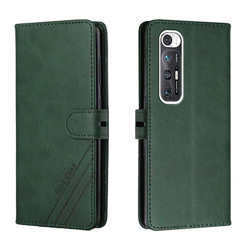 Leather Case Stands Flip Cover Holder H02X for Xiaomi Mi 10S 5G Green