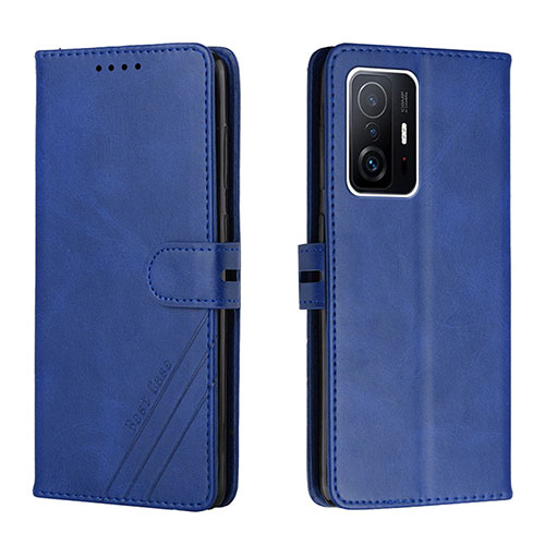 Leather Case Stands Flip Cover Holder H02X for Xiaomi Mi 11T 5G Blue