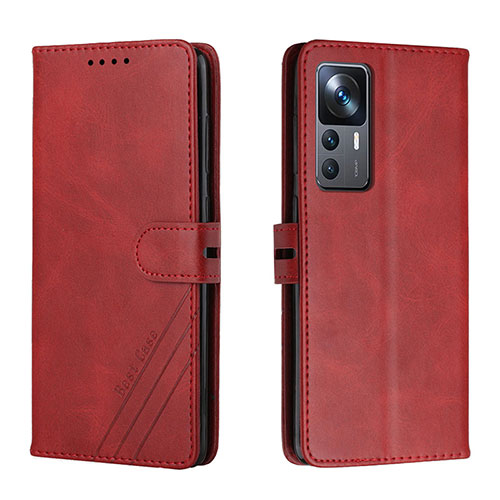 Leather Case Stands Flip Cover Holder H02X for Xiaomi Mi 12T 5G Red