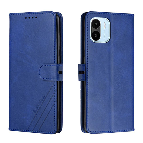 Leather Case Stands Flip Cover Holder H02X for Xiaomi Poco C50 Blue