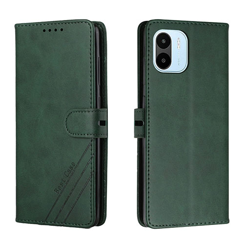 Leather Case Stands Flip Cover Holder H02X for Xiaomi Redmi A2 Green