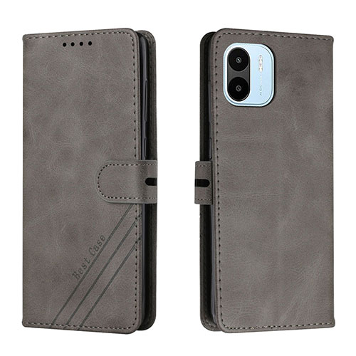 Leather Case Stands Flip Cover Holder H02X for Xiaomi Redmi A2 Plus Gray