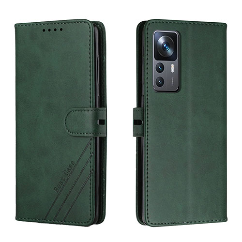 Leather Case Stands Flip Cover Holder H02X for Xiaomi Redmi K50 Ultra 5G Green