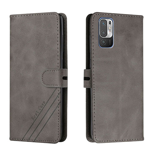 Leather Case Stands Flip Cover Holder H02X for Xiaomi Redmi Note 11 SE 5G Gray