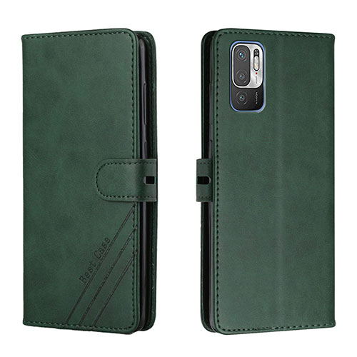 Leather Case Stands Flip Cover Holder H02X for Xiaomi Redmi Note 11 SE 5G Green