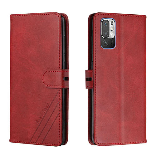 Leather Case Stands Flip Cover Holder H02X for Xiaomi Redmi Note 11 SE 5G Red