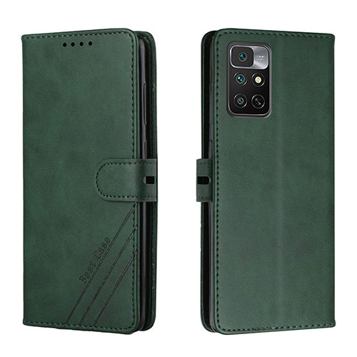 Leather Case Stands Flip Cover Holder H02X for Xiaomi Redmi Note 11S 4G Green