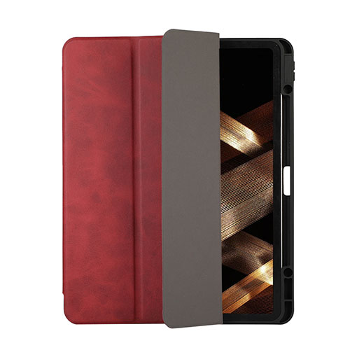 Leather Case Stands Flip Cover Holder H03 for Apple iPad Pro 12.9 (2022) Red