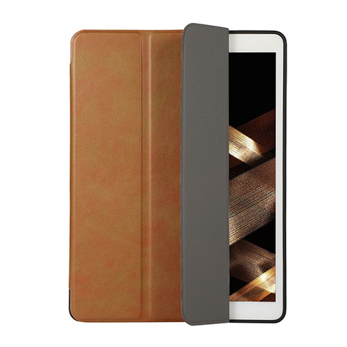 Leather Case Stands Flip Cover Holder H03 for Apple New iPad 9.7 (2018) Brown