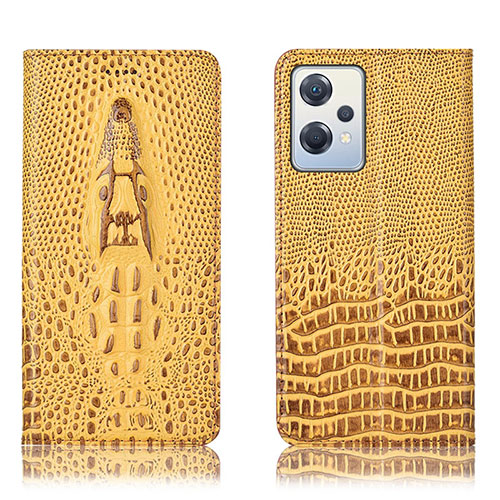 Leather Case Stands Flip Cover Holder H03P for OnePlus Nord CE 2 Lite 5G Yellow