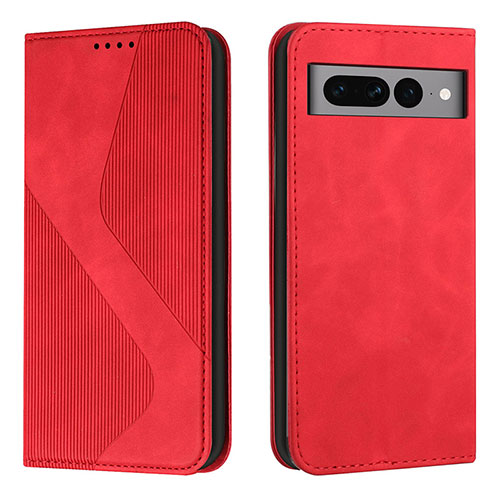 Leather Case Stands Flip Cover Holder H03X for Google Pixel 7 Pro 5G Red