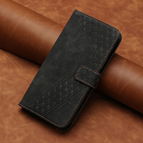 Leather Case Stands Flip Cover Holder H03X for Huawei Honor 70 Pro 5G Black