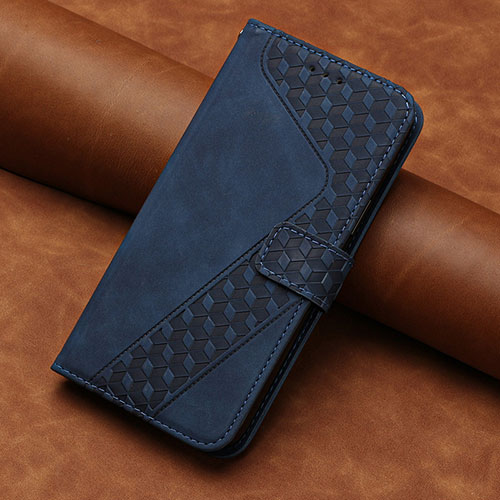 Leather Case Stands Flip Cover Holder H03X for Huawei Honor X7 Blue