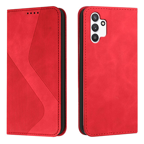 Leather Case Stands Flip Cover Holder H03X for Samsung Galaxy A13 4G Red