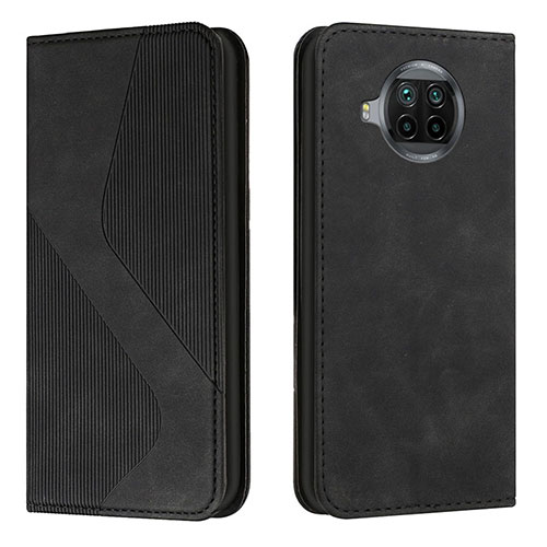 Leather Case Stands Flip Cover Holder H03X for Xiaomi Mi 10i 5G Black