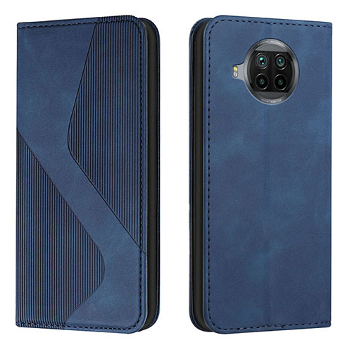 Leather Case Stands Flip Cover Holder H03X for Xiaomi Mi 10i 5G Blue