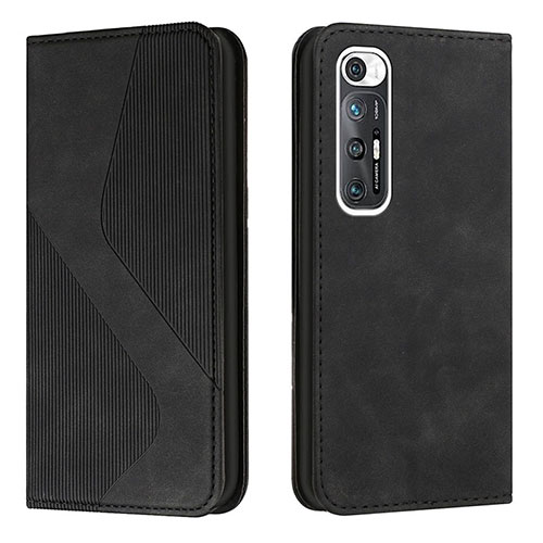 Leather Case Stands Flip Cover Holder H03X for Xiaomi Mi 10S 5G Black