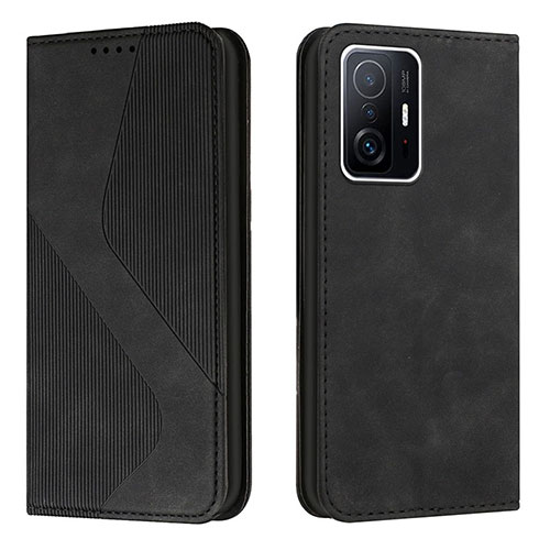 Leather Case Stands Flip Cover Holder H03X for Xiaomi Mi 11T 5G Black