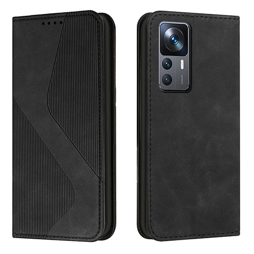 Leather Case Stands Flip Cover Holder H03X for Xiaomi Mi 12T 5G Black